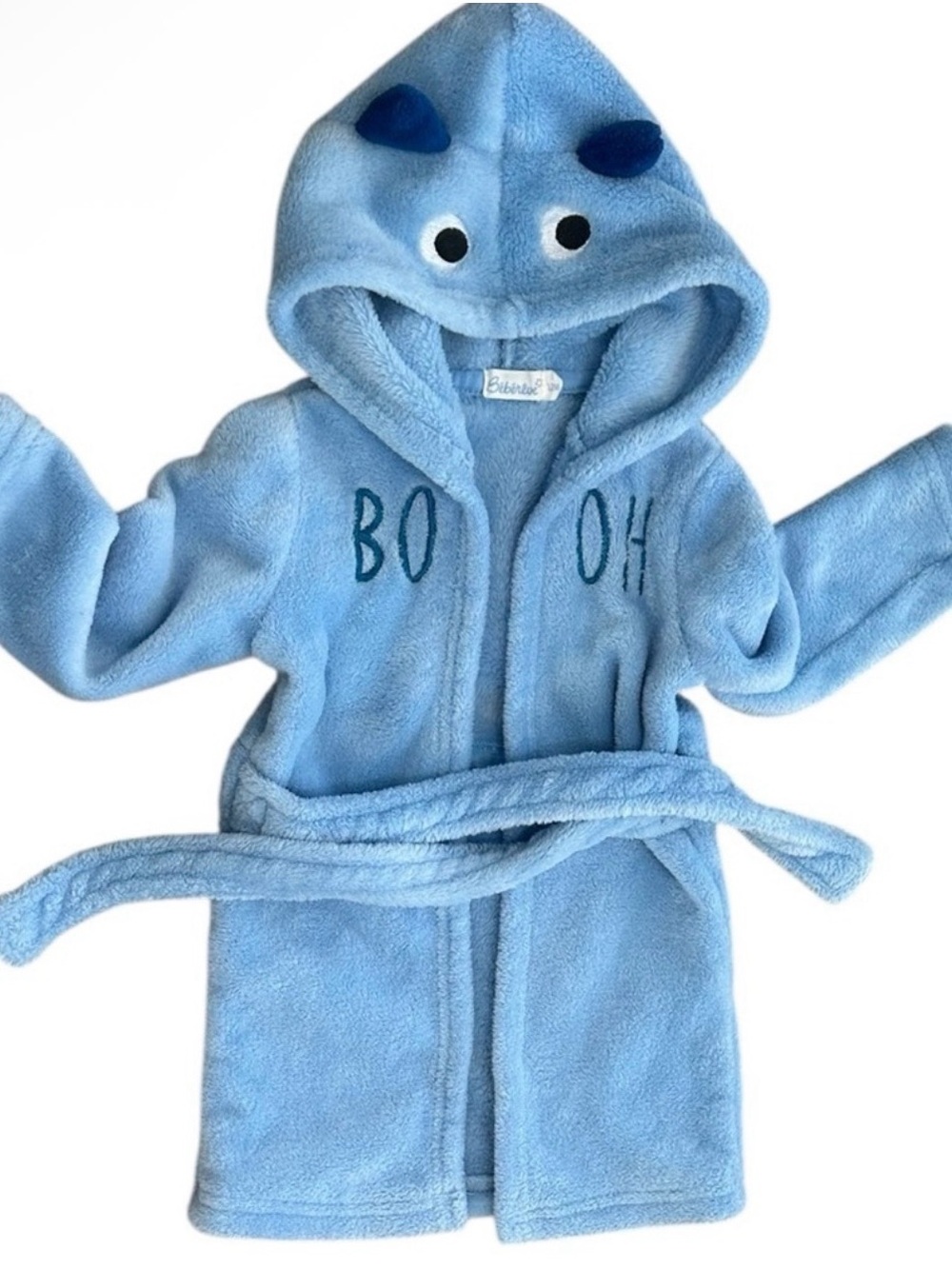 New Bebereve Boutique Baby Boy Monster Halloween Hooded Bathrobe ‘Booh’ 12 Month